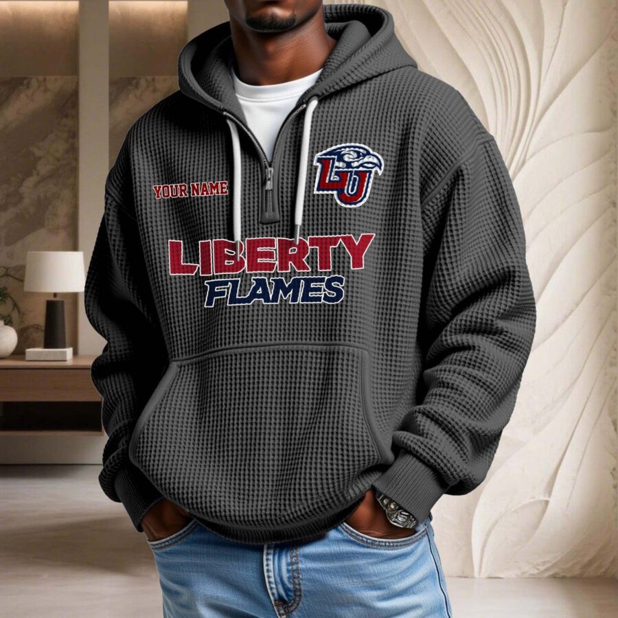 Liberty Flames Waffelstrick-Hoodie – Bild 2