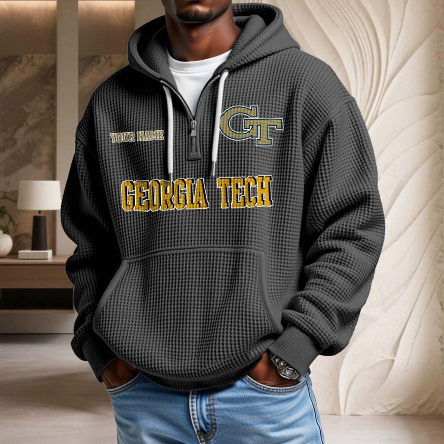 Georgia Tech Yellow Jackets Waffelstrick-Hoodie – Bild 2