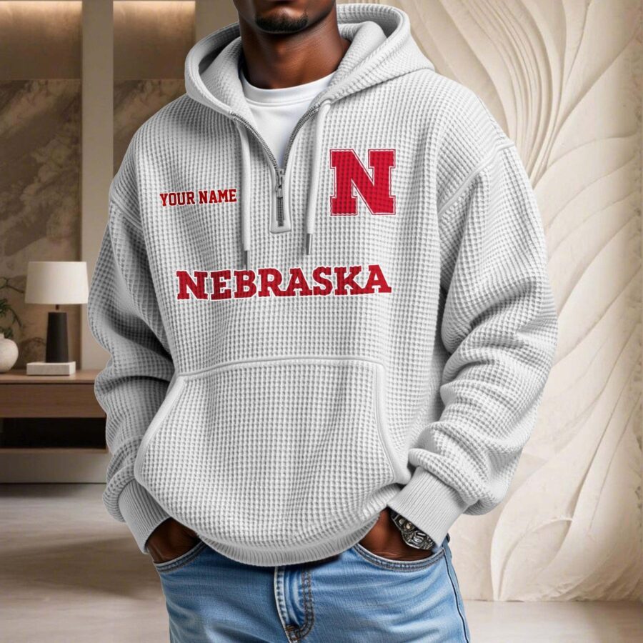 Nebraska Cornhuskers Waffelstrick-Hoodie – Bild 2