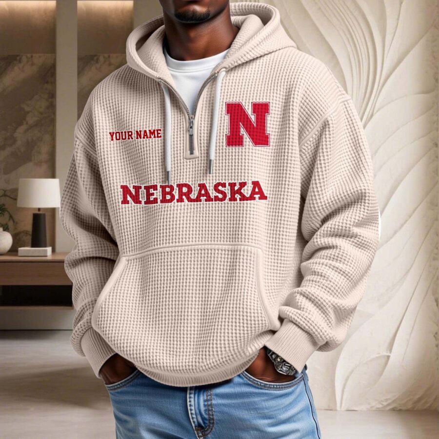 Nebraska Cornhuskers Waffelstrick-Hoodie – Bild 5