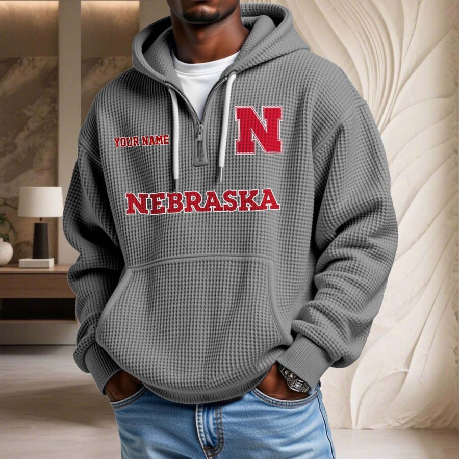 Nebraska Cornhuskers Waffelstrick-Hoodie – Bild 6