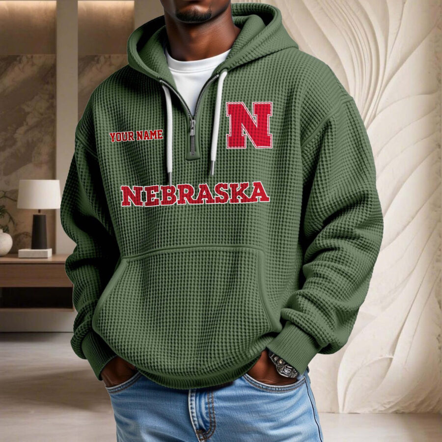 Nebraska Cornhuskers Waffelstrick-Hoodie – Bild 9