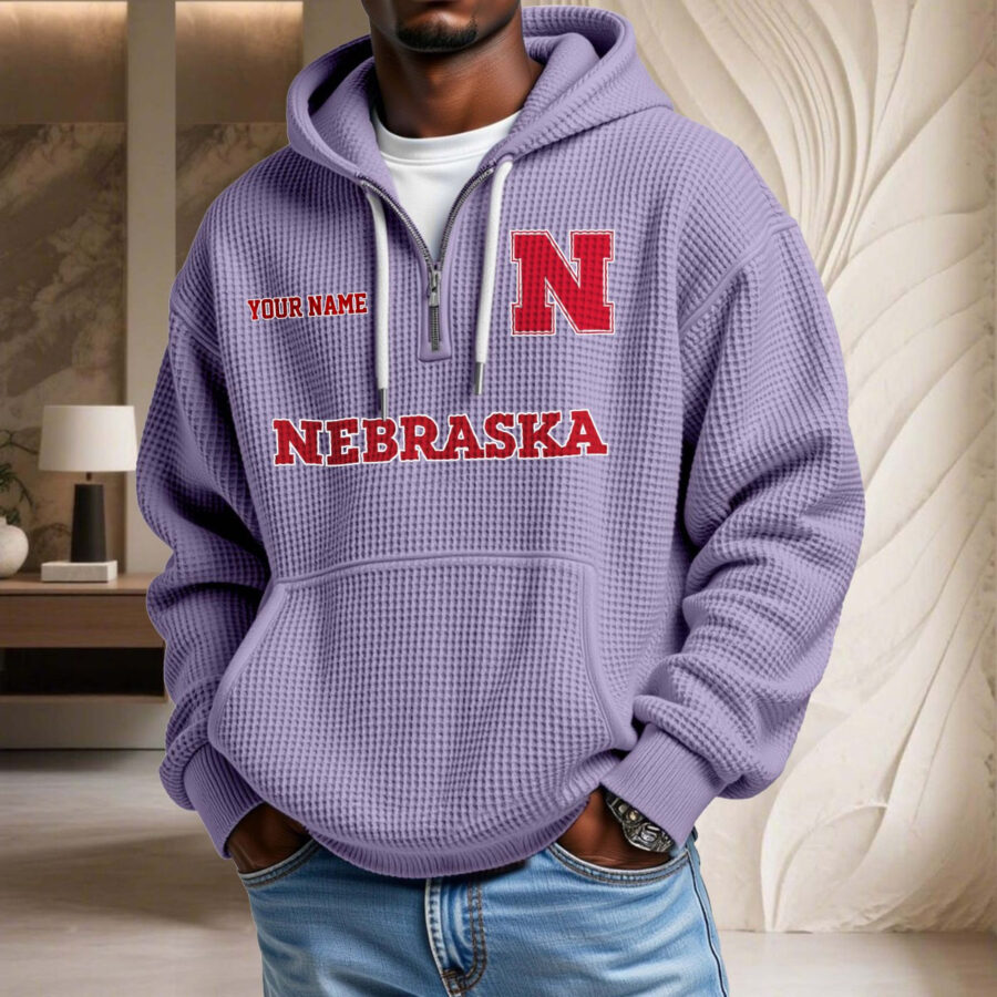 Nebraska Cornhuskers Waffelstrick-Hoodie – Bild 10