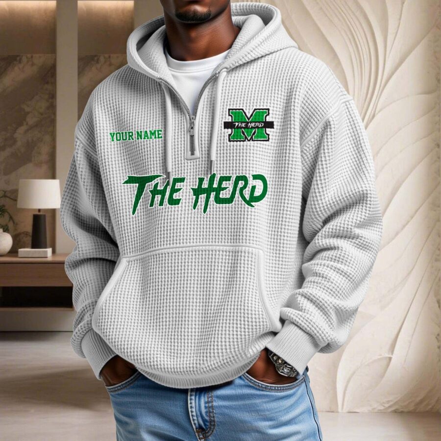 Marshall Thundering Herd Waffelstrick-Hoodie – Bild 3