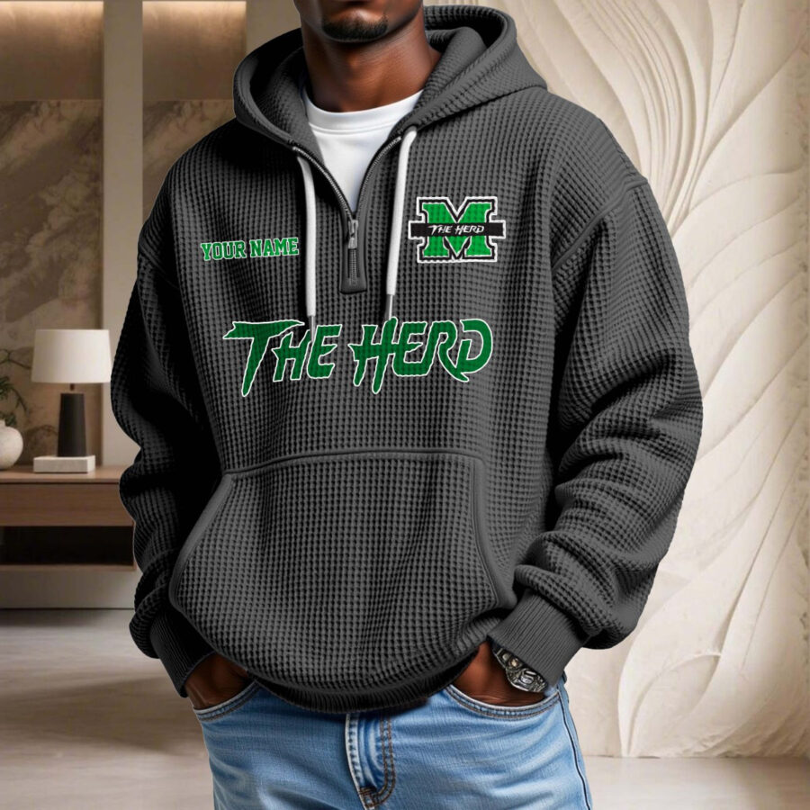 Marshall Thundering Herd Waffelstrick-Hoodie – Bild 2