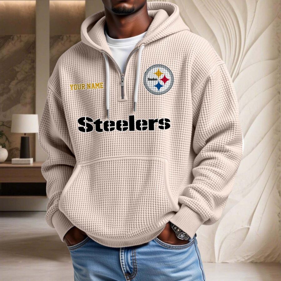 Pittsburgh Steelers Waffelstrick-Hoodie – Bild 5