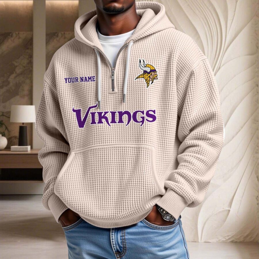 Minnesota Vikings Waffelstrick-Hoodie – Bild 5