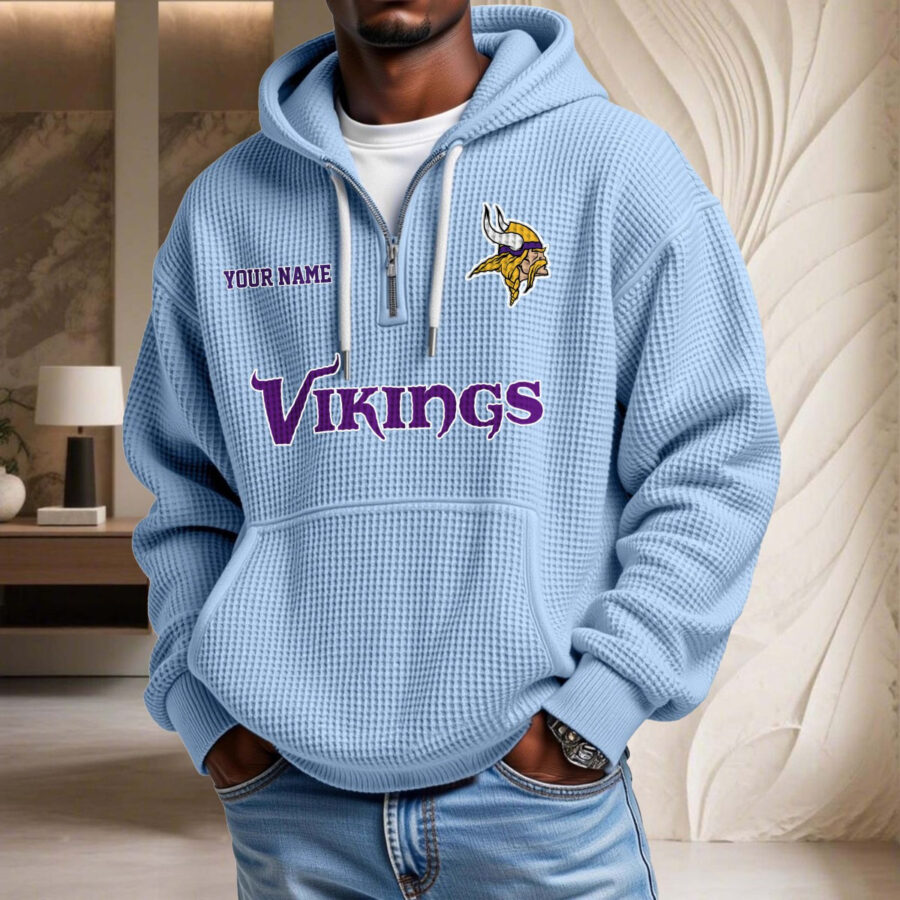 Minnesota Vikings Waffelstrick-Hoodie – Bild 7