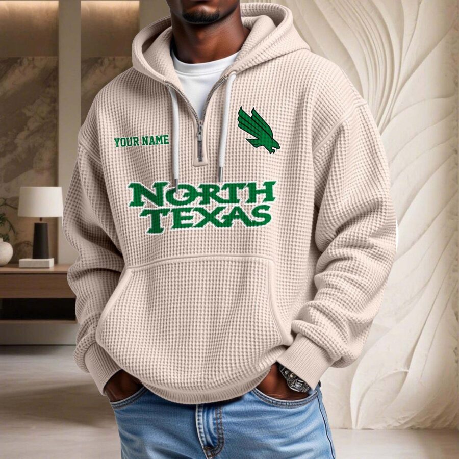 North Texas Mean Green Waffelstrick-Hoodie – Bild 6