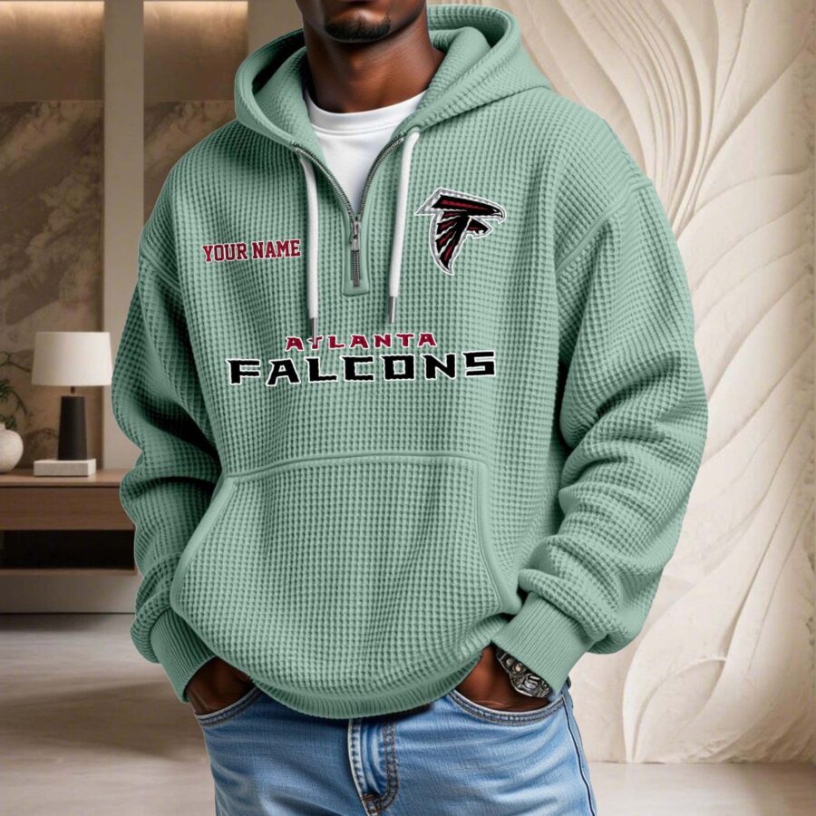 Atlanta Falcons Waffelstrick-Hoodie – Bild 8