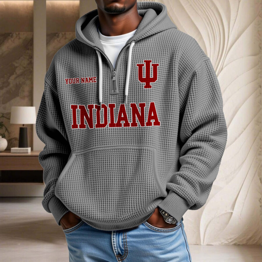 Indiana Hoosiers Waffelstrick-Hoodie – Bild 6