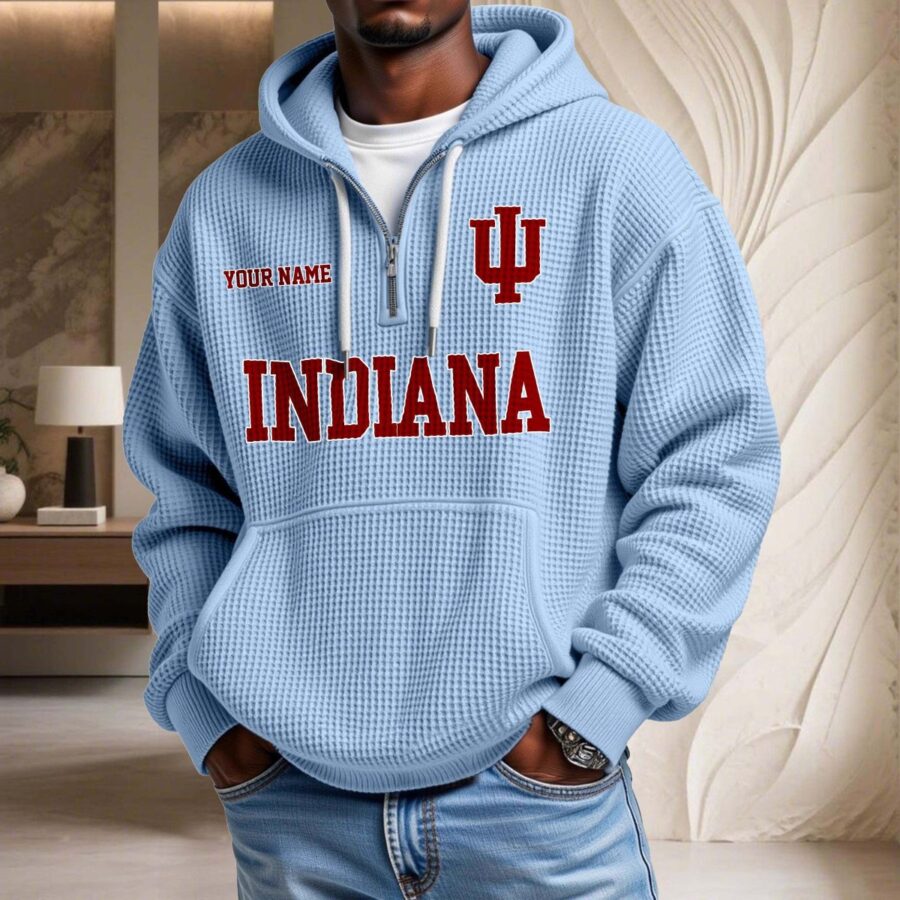 Indiana Hoosiers Waffelstrick-Hoodie – Bild 7