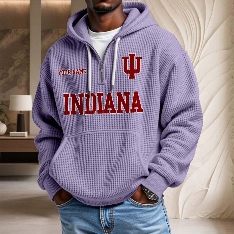 Indiana Hoosiers Waffelstrick-Hoodie – Bild 10