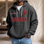 Indiana Hoosiers Waffelstrick-Hoodie