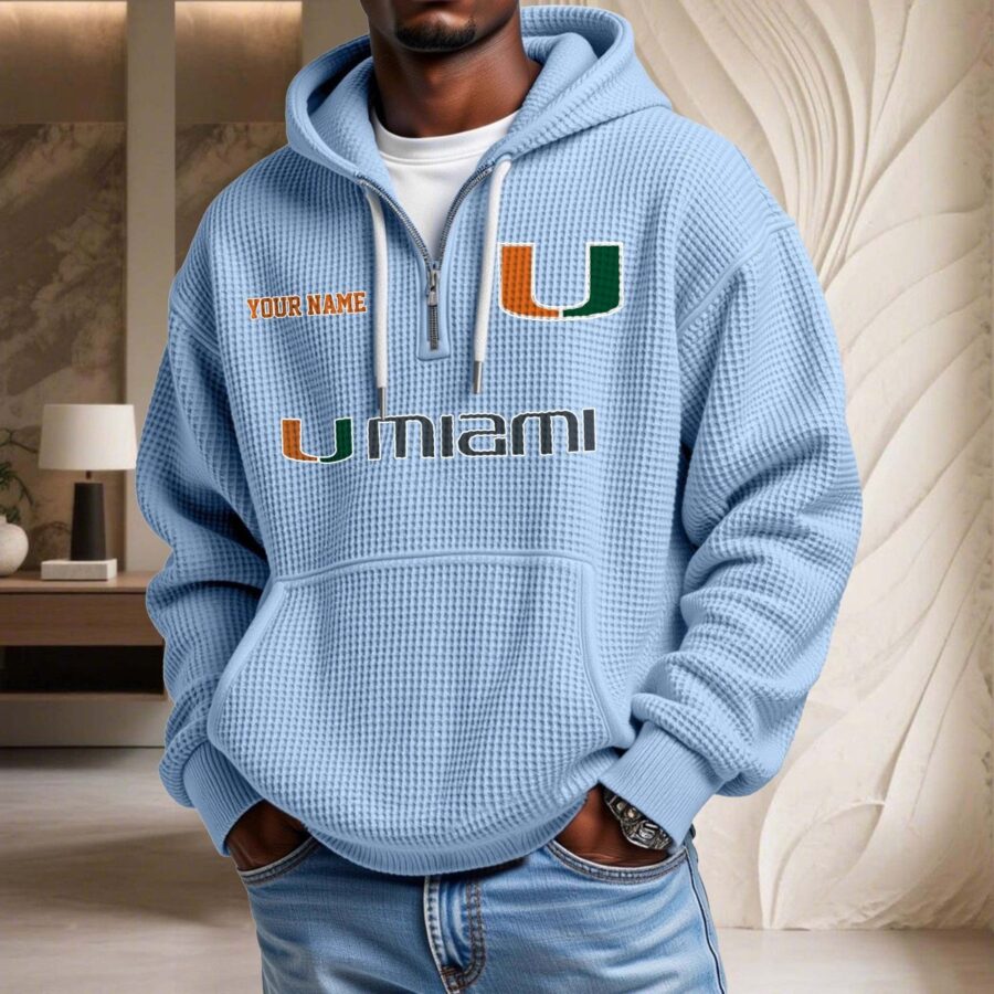 Miami Hurricanes Waffelstrick-Hoodie – Bild 7