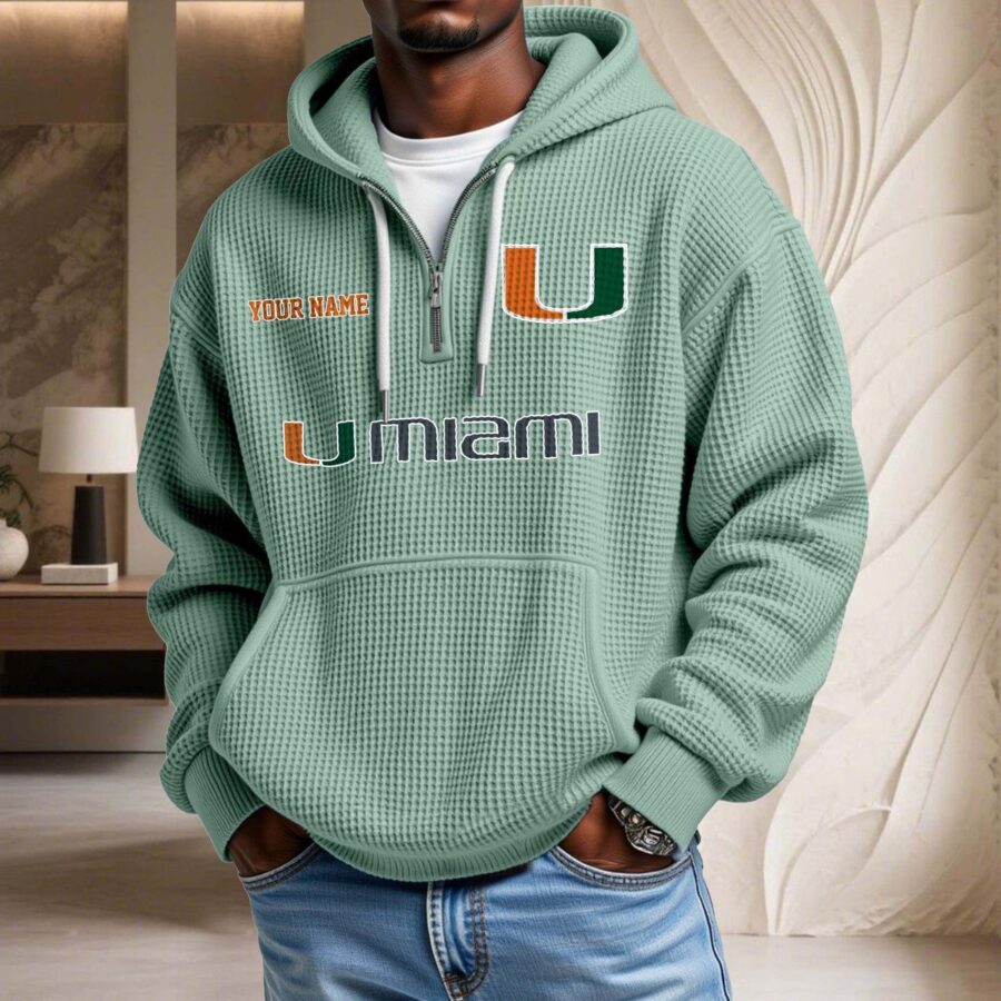 Miami Hurricanes Waffelstrick-Hoodie – Bild 8