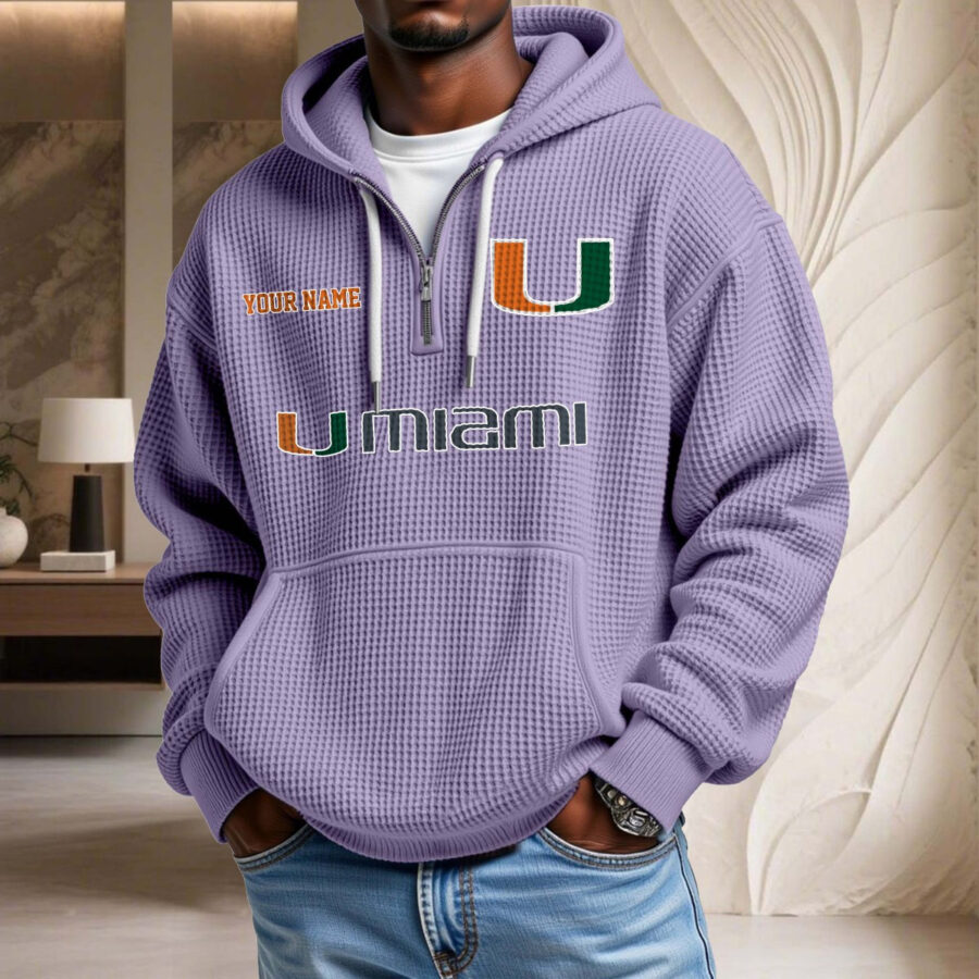 Miami Hurricanes Waffelstrick-Hoodie – Bild 10