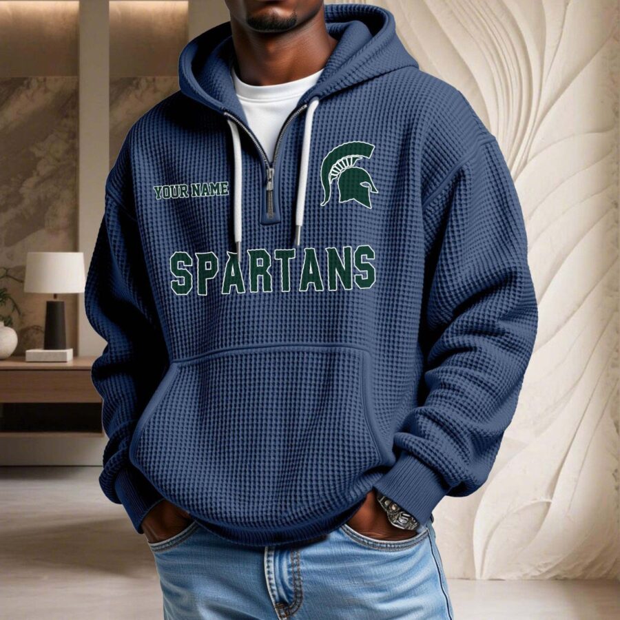 Michigan State Spartans Waffelstrick-Hoodie – Bild 4