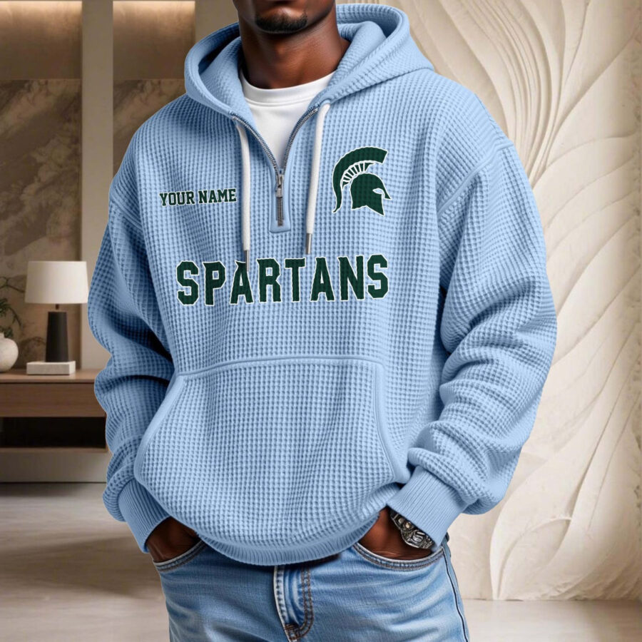 Michigan State Spartans Waffelstrick-Hoodie – Bild 7