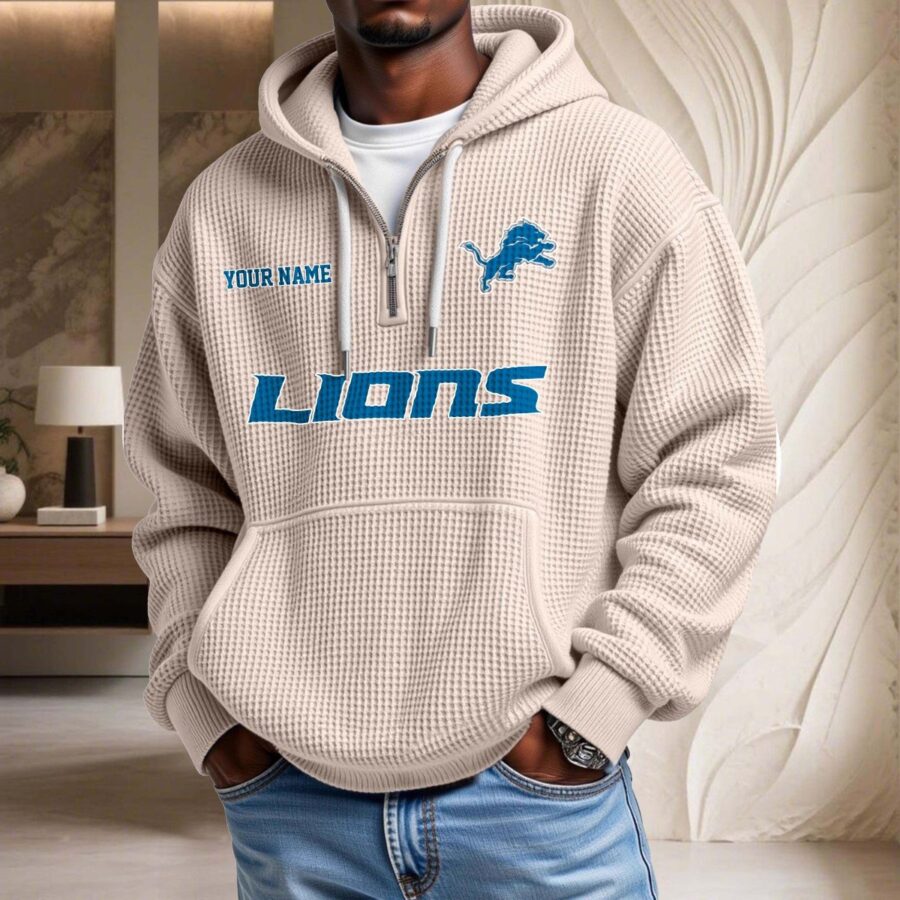 Detroit Lions Waffelstrick-Hoodie – Bild 5