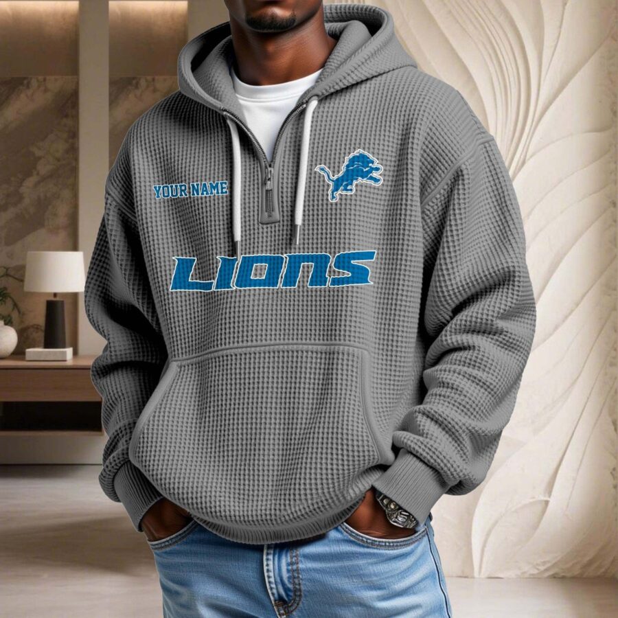Detroit Lions Waffelstrick-Hoodie – Bild 6