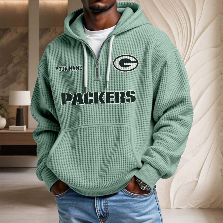 Green Bay Packers Waffelstrick-Hoodie – Bild 9
