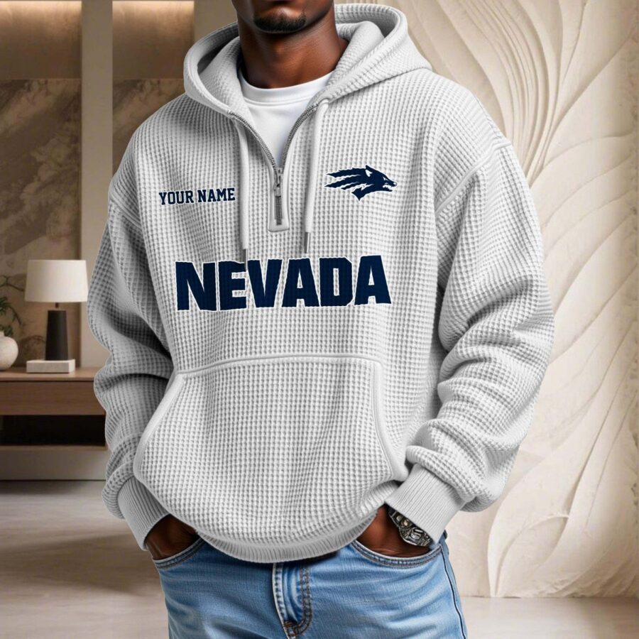 Nevada Wolf Pack Waffelstrick-Hoodie – Bild 3