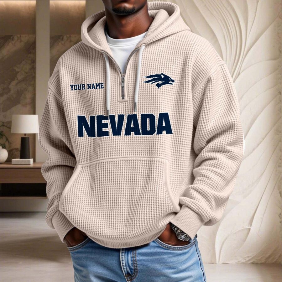Nevada Wolf Pack Waffelstrick-Hoodie – Bild 5