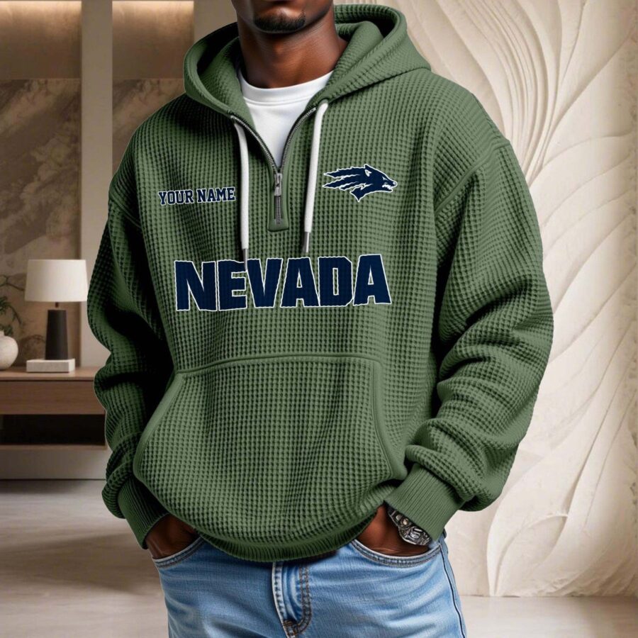 Nevada Wolf Pack Waffelstrick-Hoodie – Bild 9