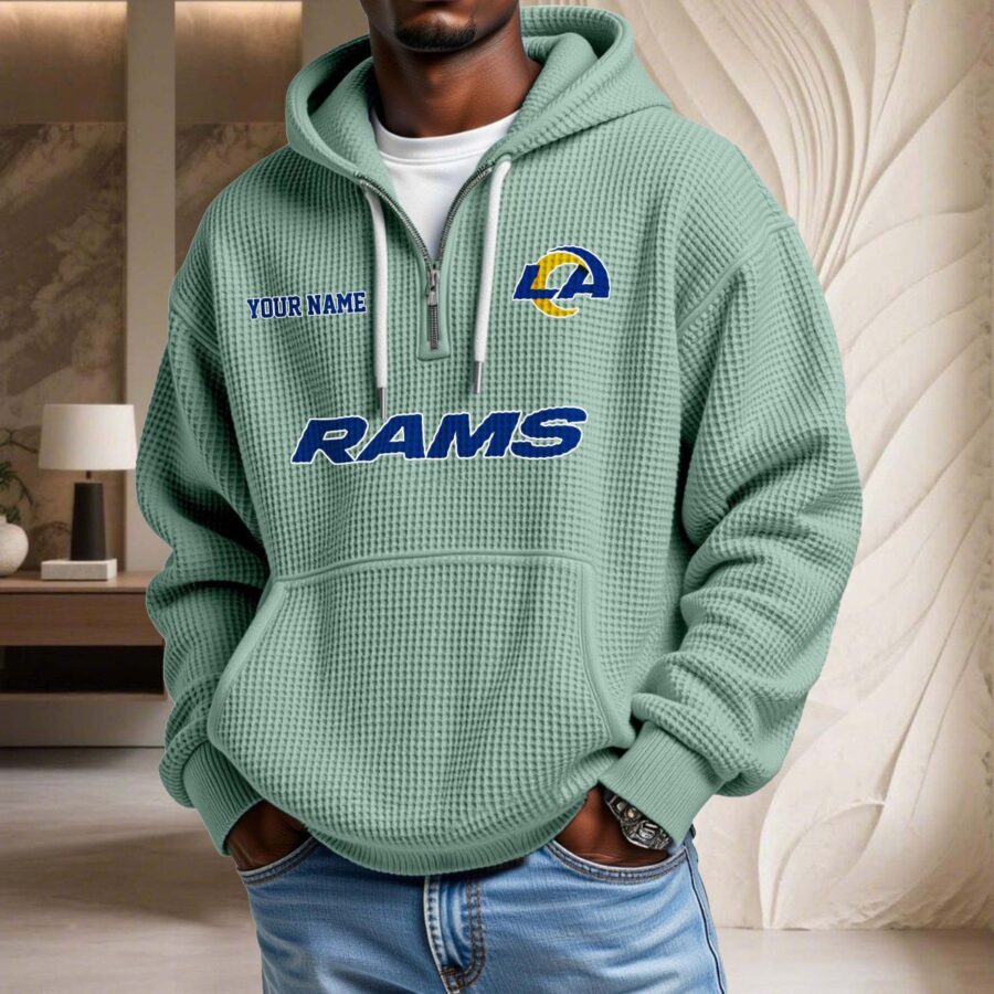 Los Angeles Rams Waffelstrick-Hoodie – Bild 8