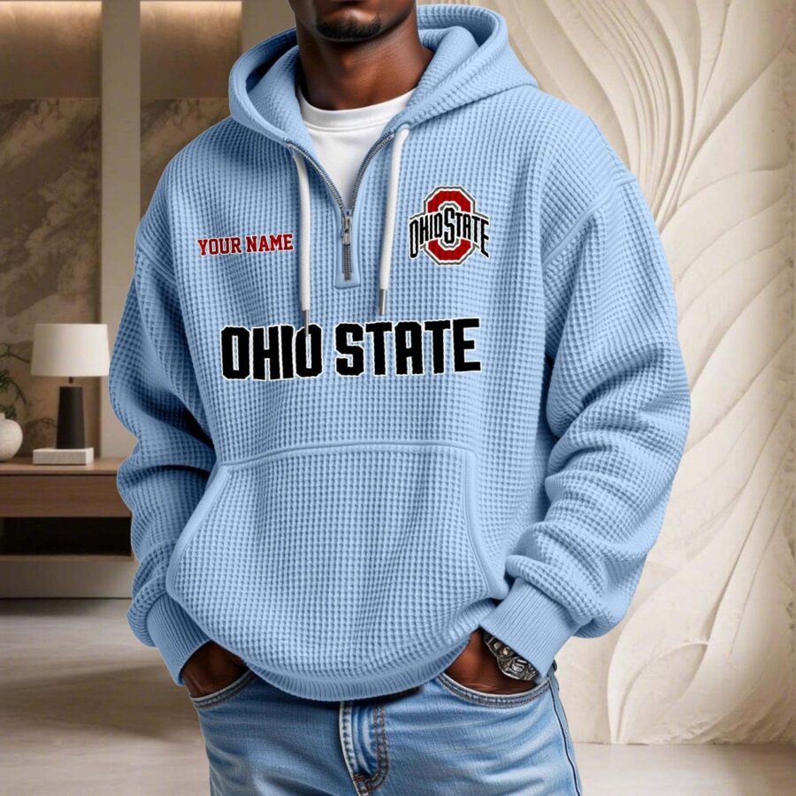 Ohio State Buckeyes Waffelstrick-Hoodie – Bild 7