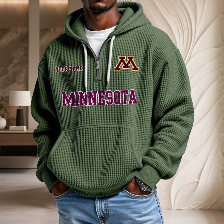 Minnesota Golden Gophers Waffelstrick-Hoodie – Bild 9