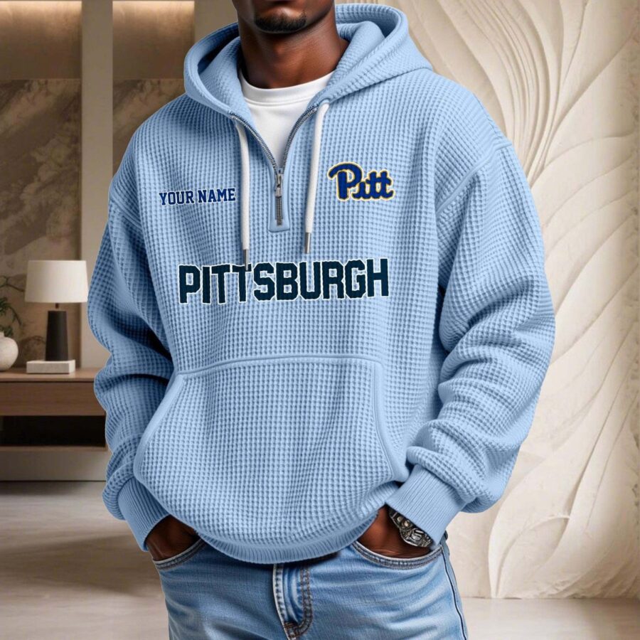 Pittsburgh Panthers Waffelstrick-Hoodie – Bild 7