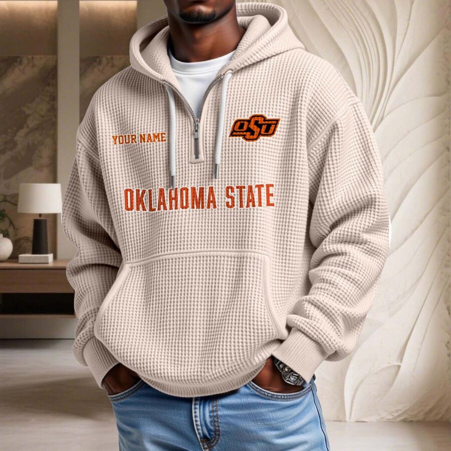 Oklahoma State Cowboys Waffelstrick-Hoodie – Bild 5