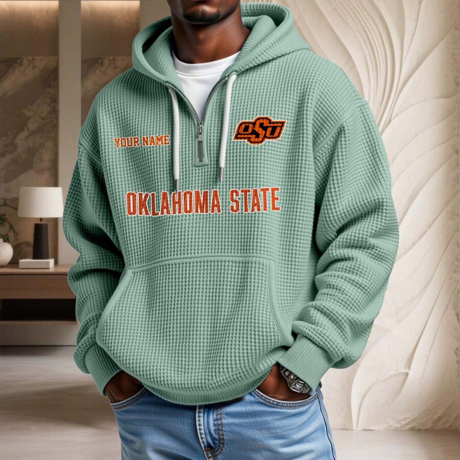 Oklahoma State Cowboys Waffelstrick-Hoodie – Bild 8