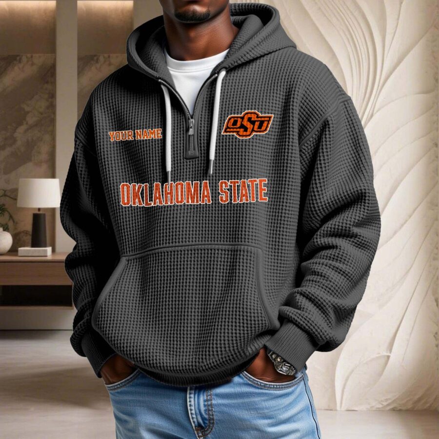 Oklahoma State Cowboys Waffelstrick-Hoodie – Bild 2