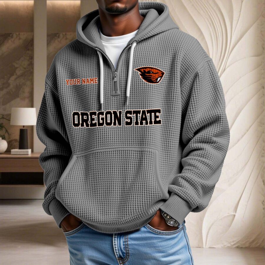 Oregon State Waffelstrick-Hoodie – Bild 6