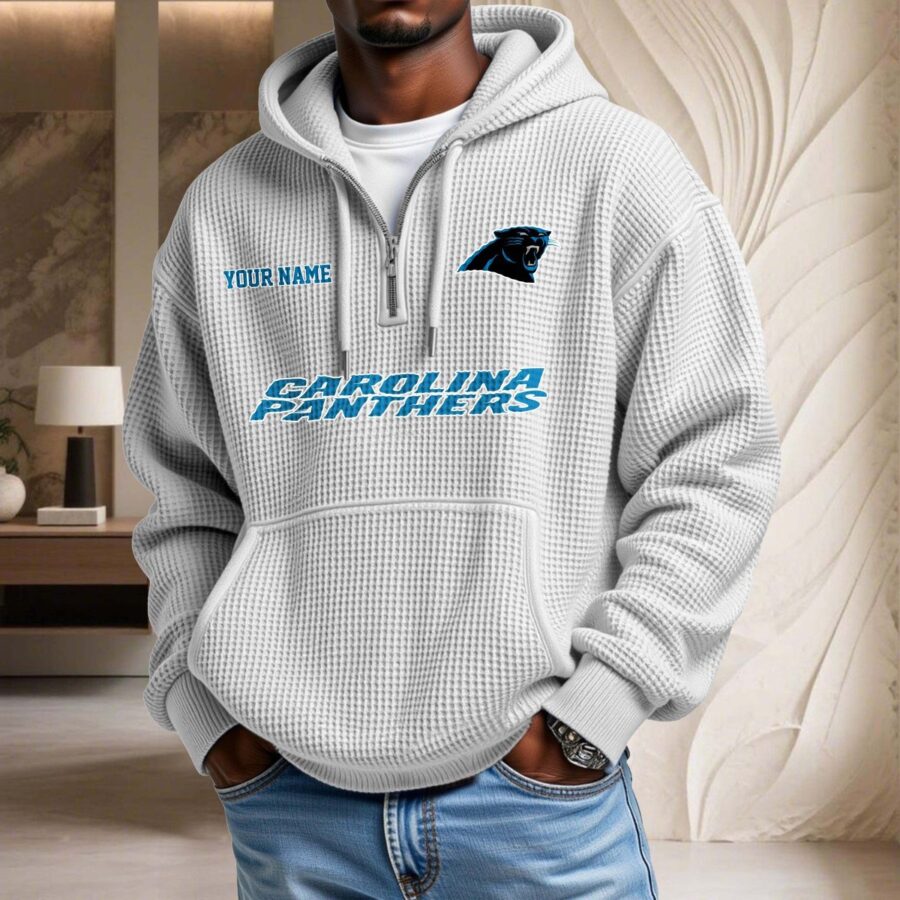 Carolina Panthers Waffelstrick-Hoodie – Bild 3