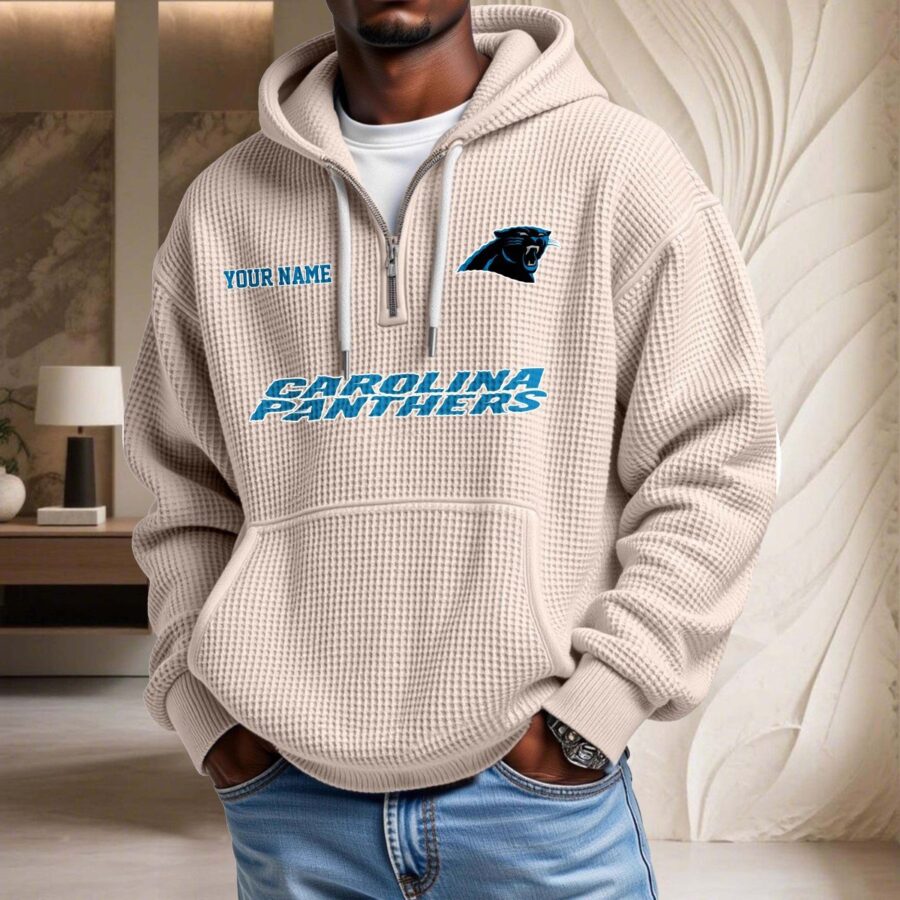 Carolina Panthers Waffelstrick-Hoodie – Bild 5
