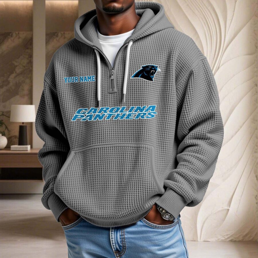 Carolina Panthers Waffelstrick-Hoodie – Bild 6