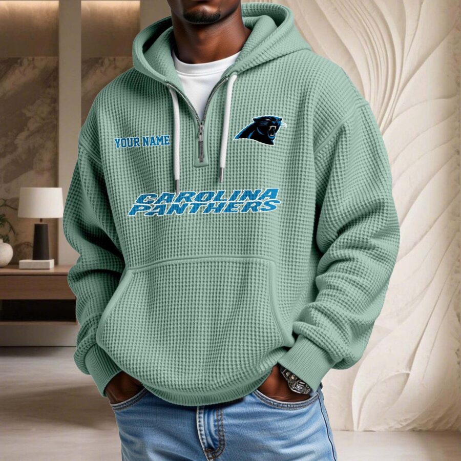 Carolina Panthers Waffelstrick-Hoodie – Bild 8