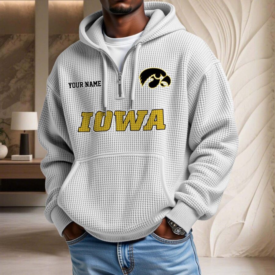 Iowa Hawkeyes Waffelstrick-Hoodie – Bild 3