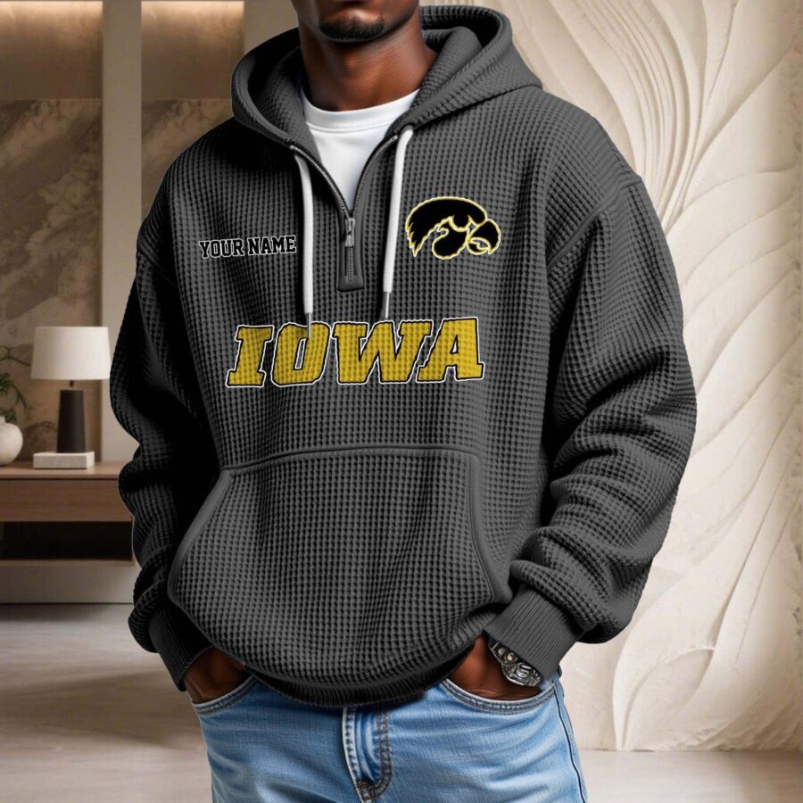 Iowa Hawkeyes Waffelstrick-Hoodie – Bild 2