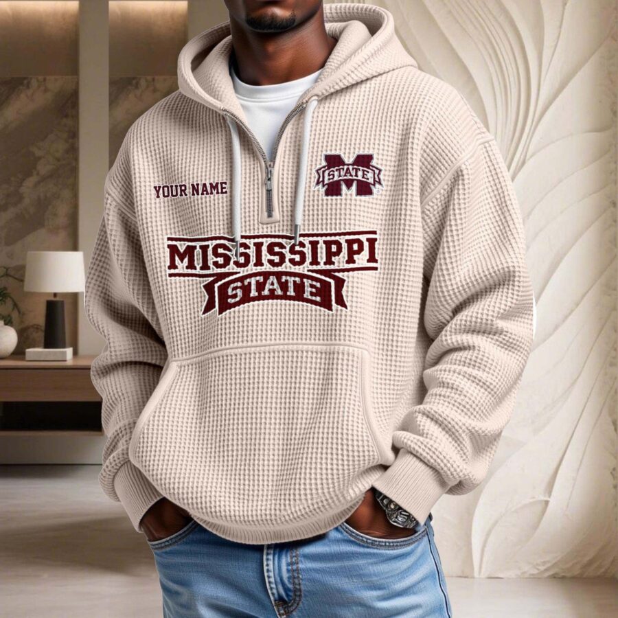 Mississippi State Bulldogs Waffelstrick-Hoodie – Bild 5