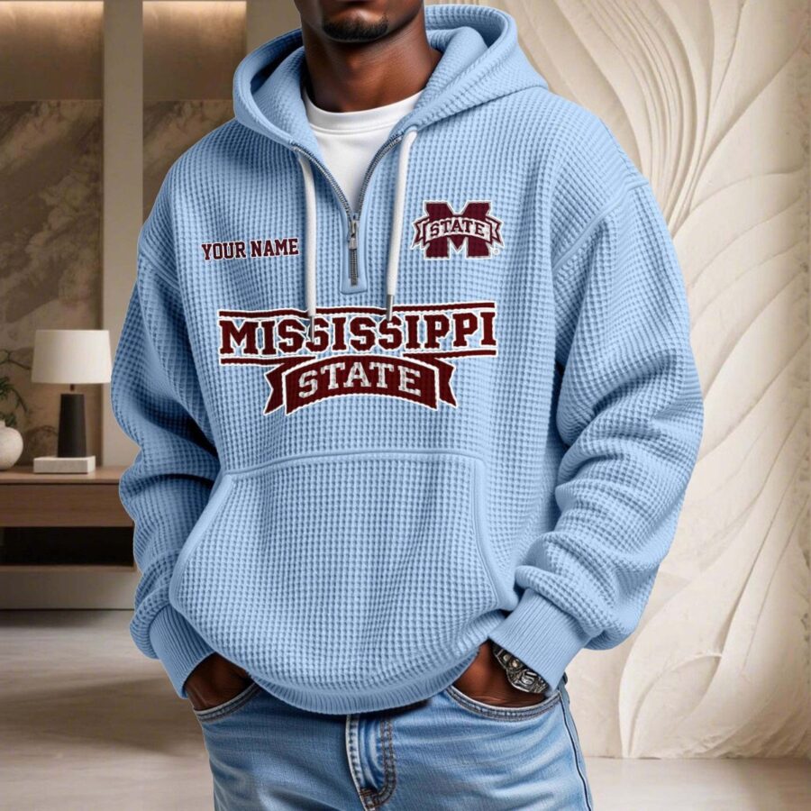 Mississippi State Bulldogs Waffelstrick-Hoodie – Bild 7