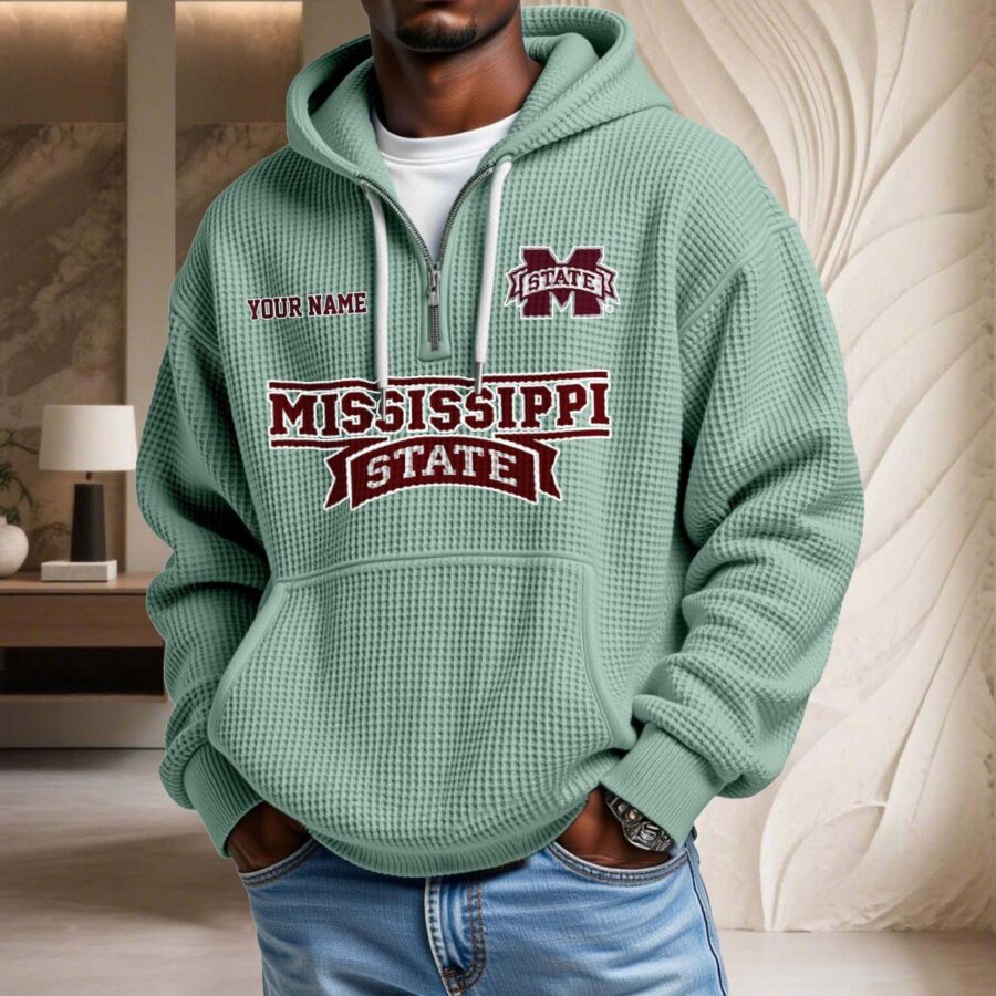 Mississippi State Bulldogs Waffelstrick-Hoodie – Bild 8