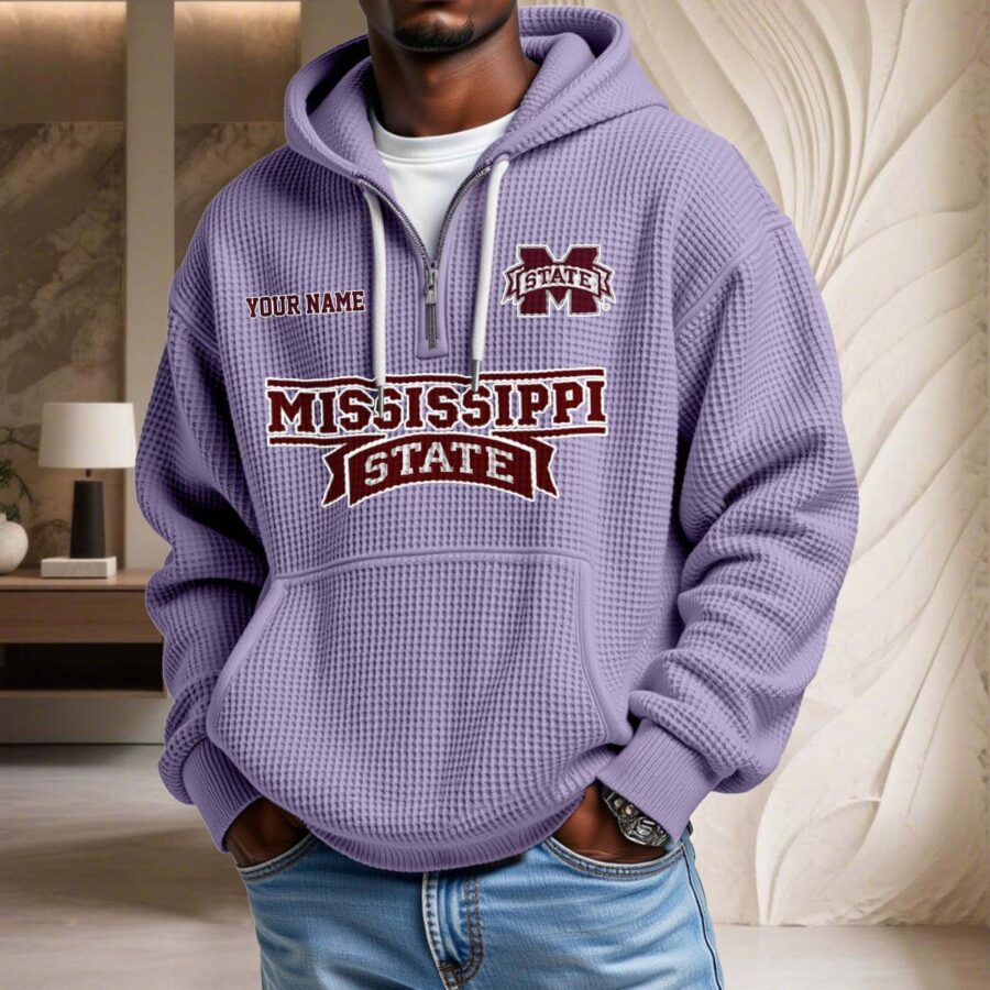 Mississippi State Bulldogs Waffelstrick-Hoodie – Bild 10