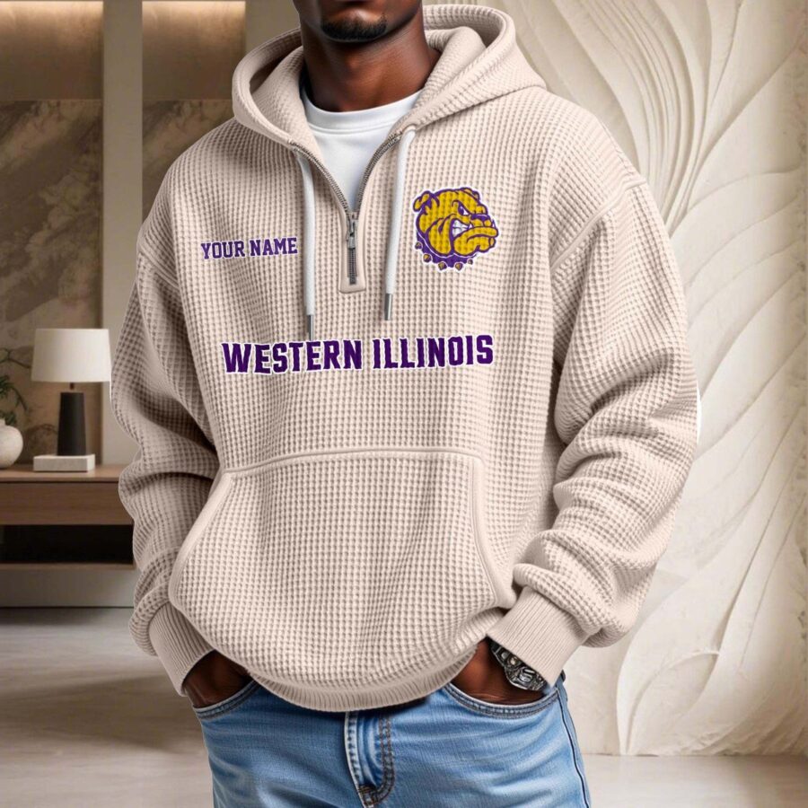 Western Illinois Leathernecks Waffelstrick-Hoodie – Bild 6