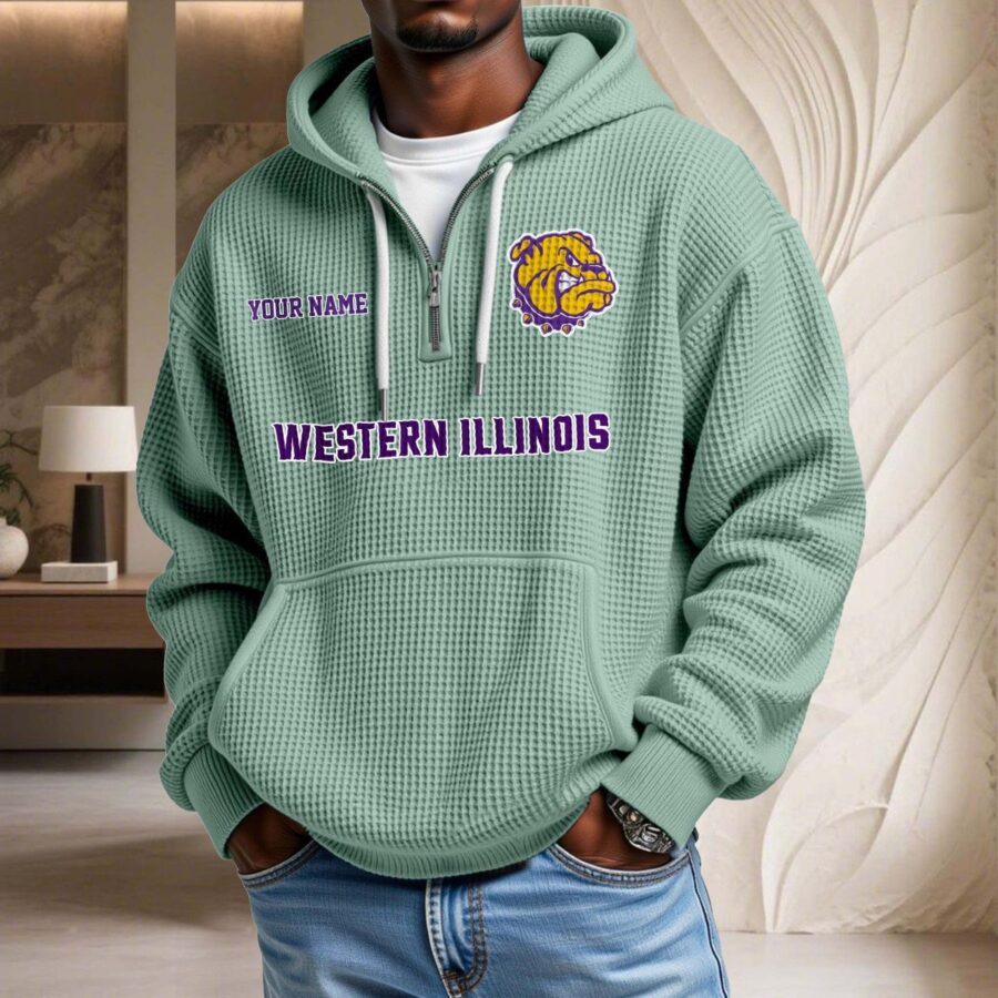 Western Illinois Leathernecks Waffelstrick-Hoodie – Bild 9