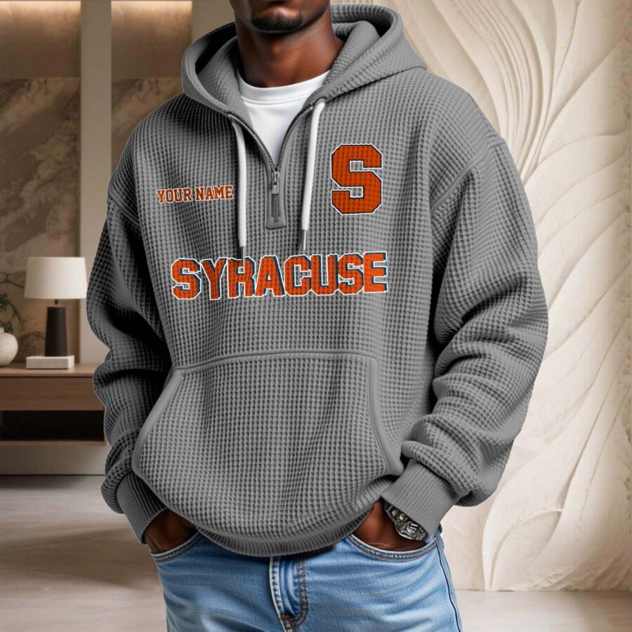 Syracuse Orange Waffelstrick-Hoodie – Bild 6